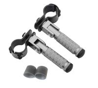 Estriberas Reposapiés Plegables Universales Abrazadera De 30-35mm, Pedales De Motocicleta Y Bicicleta, Utilizan Pernos De Instalación De 8MM Reposapiés(Dark Grey)