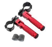 Estriberas Reposapiés Plegables Universales Abrazadera De 30-35mm, Pedales De Motocicleta Y Bicicleta, Utilizan Pernos De Instalación De 8MM Reposapiés(Red)
