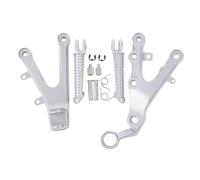 Estriberas Traseras Compatible Con Yamaha Para YZF R6 2006-2025 Juego De Estriberas Delanteras Antideslizantes Soporte De Reposapiés Piezas De Actualización Para Motocicleta(Silver)