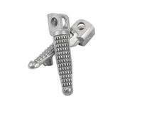 Estriberas traseras para Motocicleta Reposapiés Delanteros Y Traseros para Ninja 250 300 ZX-6R ZX-9R ZX-10R ZX-12R Z650 Z750 Z800 Z900 ER-6F ER-6N V(Silver)