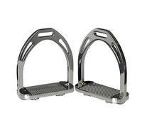 ＡＷＨＡＯ Estribo Ancho de 120 Mm Empaque en Caja Estribos de Aluminio Resistente Al Desgaste Estribo Antideslizante para Montar para Equitación, Equitación, Plateado
