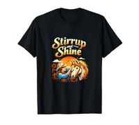 Estribo y Brillo Unicornio Wrangler Cowgirl Graphic Camiseta