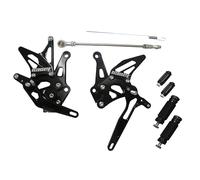 Estribos ajustables Accossato Street Racing negro para Kawasaki Z1000 2014 a 2016 (CC 1000)