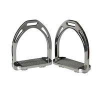 Estribos for montar a caballo con manguera de metal y almohadilla de goma, protección de seguridad for rodillas y tobillos, alivio del dolor y la tensión.(Silver02)