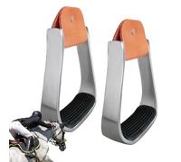 Estribos ingleses - Equipo de equitación acolchado de aluminio | Estribo seguro para montar a caballo - para establo, pasto, granja, rancho, trabajo, entrenamiento, competición, ocio, equitación