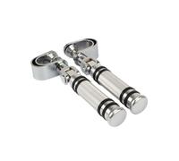 Estribos Moto 1-1 1/4» Plata Motocicleta Carretera Estribos Abrazadera Motor Crash Bar Guardia Reposapiés De Montaje Para Har&ley Para Chopper Para Bobber