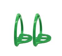 Estribos para Caballos Estribo de carreras silla montar Pedal seguridad antideslizante Suministros ecuestres Luz for caballos for una mayor al(GREEN)