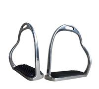 Estribos para Caballos Estribos for montar a caballo con manguera de metal y almohadilla goma, protección seguridad for rodillas tobillos, alivio del dolor la tensión(Silver)