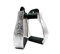 Estribos para Caballos Estribos for montar a caballo, for seguridad en la silla de , peso pesado, for adultos, estribo occidental, antideslizante, ecuestre(Black)