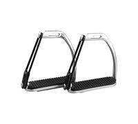 Estribos resistentes de hierro fundido de una sola unidad para deportes de equitación con acabado y diseño ergonómico de mango profesional con antifatiga totalmente antideslizante, acabado estable y