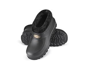 ESTRO Botas de Lluvia Mujer - Zuecos Hombre Invierno Zuecos con Forro Mujer Botas de Goma Hombre A16 (46, Negro)