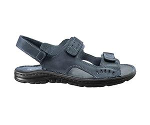 ESTRO Sandalias Hombre Verano Cuero - Sandalias Hombre Cuero Chanclas Piel con Suela Goma Antideslizante s2 (42 EU, Negro)
