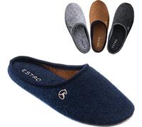 ESTRO Zapatillas Casa Hombre Cerradas - Pantuflas Hombre Zapatillas de Estar Por Casa Antideslizante de Goma REX (46 EU, Índigo)