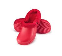ESTRO Zapatillas Casa Hombre Invierno - Zapatillas Cross Mujer Zuecos Hombre Invierno Zuecos con Forro Mujer A12 (41, Rojo)
