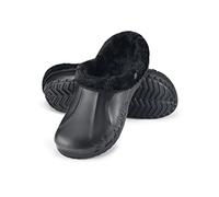 ESTRO Zapatillas Casa Hombre Invierno - Zapatillas Cross Mujer Zuecos Hombre Invierno Zuecos con Forro Mujer A12 (46, Negro)