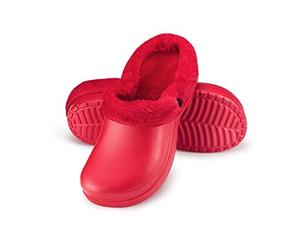 ESTRO Zapatillas Casa Hombre Invierno - Zapatillas Cross Mujer Zuecos Hombre Invierno Zuecos con Forro Mujer A12 (38, Rojo)