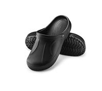 ESTRO Zapatillas Casa Hombre Verano - Zuecos de Trabajo Zapatillas Casa Verano Ligero Zuecos Sanitarios Hombre F06 (44, Negro)