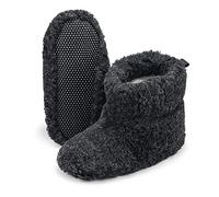 ESTRO Zapatillas Casa Mujer Invierno - Zapatillas Bota Casa Mujer De Lana Oveja Pantuflas Hombre Invierno B06 (42, Negro)