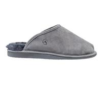 ESTRO Zapatillas De Casa Hombre Invierno Piel De Carnero Pantuflas Casa Hombre Piel Genuina Lana SNUG (45 EU, Acero 1)