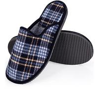 ESTRO Zapatillas De Casa Hombre Pantuflas Algodón con Suela de Memoria Antideslizante F17 (43, Azul)