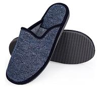 ESTRO Zapatillas De Casa Hombre Pantuflas Algodón con Suela de Memoria Antideslizante F17 (43, Jeans)