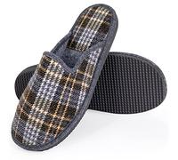 ESTRO Zapatillas De Casa Hombre Pantuflas Algodón con Suela de Memoria Antideslizante F17 (43, VerdeOliva)