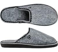 ESTRO Zapatillas de Casa Hombre - Pantuflas Hombre Zapatillas de Estar Por Casa Pantuflas de Fieltro F14 (Gris, 40 EU)