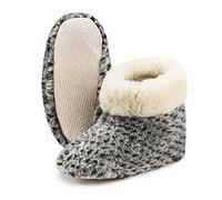 ESTRO Zapatillas De Casa Mujer Invierno Unisexo Lana Pantuflas Zapatillas para Hombre Hechas De Lana De Oveja Ole (42, Nube)