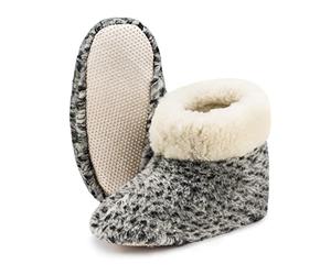 ESTRO Zapatillas De Casa Mujer Invierno Unisexo Lana Pantuflas Zapatillas para Hombre Hechas De Lana De Oveja Ole (40, Nube)