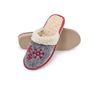 ESTRO Zapatillas Mujer Casa Invierno - Pantuflas de Fieltro Zapatillas Mujer Casa Cerradas Pantuflas Invierno F04 (41, Rojo)