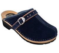 ESTRO Zuecos De Madera para Mujer Calzado Sanitario De Trabajo CDL05 (Azul Oscuro, 36)