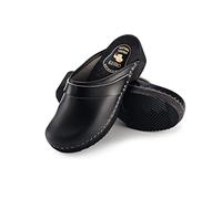 ESTRO Zuecos para Mujer, Calzado Hombre Sanitario De Madera De Trabajo CDL07 (44, Negro)