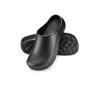 ESTRO Zuecos Sanitarios Mujer Cerrados - Cross Hombre Zuecos Mujer Sanitarios Zapatos de Cocina Hombre CC01 (43, Negro)