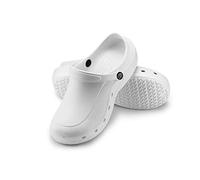 ESTRO Zuecos Sanitarios Mujer Goma - Unisexo Zapatillas Casa Verano Hombre Zuecos Mujer Goma Ligero F92 (36, Blanco)