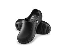 ESTRO Zuecos Sanitarios Mujer Goma - Unisexo Zapatillas Casa Verano Hombre Zuecos Mujer Goma Ligero F92 (36, Negro)