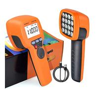 Estroboscopio RPM Digital LED - AIOMEST Medidor RPM/Hz 60~99999 - Tacómetro Sin Contacto con Luz Estroboscópica Ajustable para Probador Velocidad del Motor del HVAC - Alta Precisión 0,001%