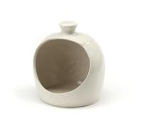 Estropajero de Gres Abierto Acabado Blanco Roto para Sobremesa Agarrre Pomo 15 cm