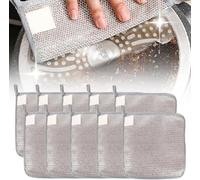 Estropajo Aluminio Multiusos, Trapos Limpieza para Suciedad difícil, Paños de Limpieza Reutilizables, Paños de Esponja para Fregar Tres Capas de Trapo Espesante en Seco y Húmedo(10 PCS)