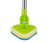 Estropajo de baño, cepillos para limpieza, limpiador de azulejos extensible 2 en 1 con cabezal ajustable, esponja de cepillo de limpieza desmontable para zócalo, baño, bañera, suelo y pared
