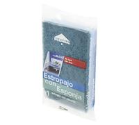 Estropajo fibra azul con esponja (An x L: 9 x 14 cm, Material: Materiales naturales, 1 ud.)
