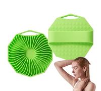 Estropajo Para La Ducha Corporal | Esponja Exfoliante Para Ducha Y Baño - 2 Piezas Esponja Limpiadora Exfoliante, Masajeador De Silicona Y Luffa Para Todo Tipo De Pieles