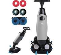 Estropajo portátil comercial para pisos, mini estropajo de grado profesional con rotación de 360°, ancho de limpieza de 17 pulgadas para el hogar y pequeñas empresas