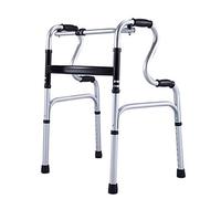 Estructura de aleación de aluminio con ayuda para caminar, andador portátil, andador auxiliar plegable con 2 ruedas, varios estilos opcionales, B (a)