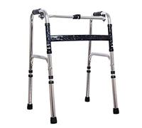 Estructura de aleación de aluminio para ayuda para caminar, andador plegable, andador auxiliar portátil de cuatro esquinas, multicolor opcional, azul (azul)