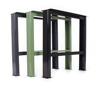 Estructura de banco de trabajo de acero WBG650 7001000 de altura regulable mesa de trabajo taller base de banco de trabajo soporte de metal pie de acero (1 unidad) color gris antracita brillante