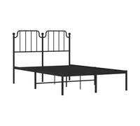 Estructura de cama bear con cabecero metal negro 120x190 cm