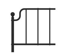 Estructura de cama bear con cabecero metal negro 120x200 cm