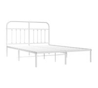 Estructura de Cama con Cabecero de Metal, Cabecero/Respaldo para Cama, (Negro, 120 X 190 cm) (135x190cm)