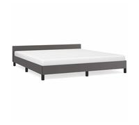 Estructura de cama doble matrimonial con cabecero - gris 180x200 cm