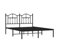 Estructura de cama doble sebastián metal negro 120x200 cm